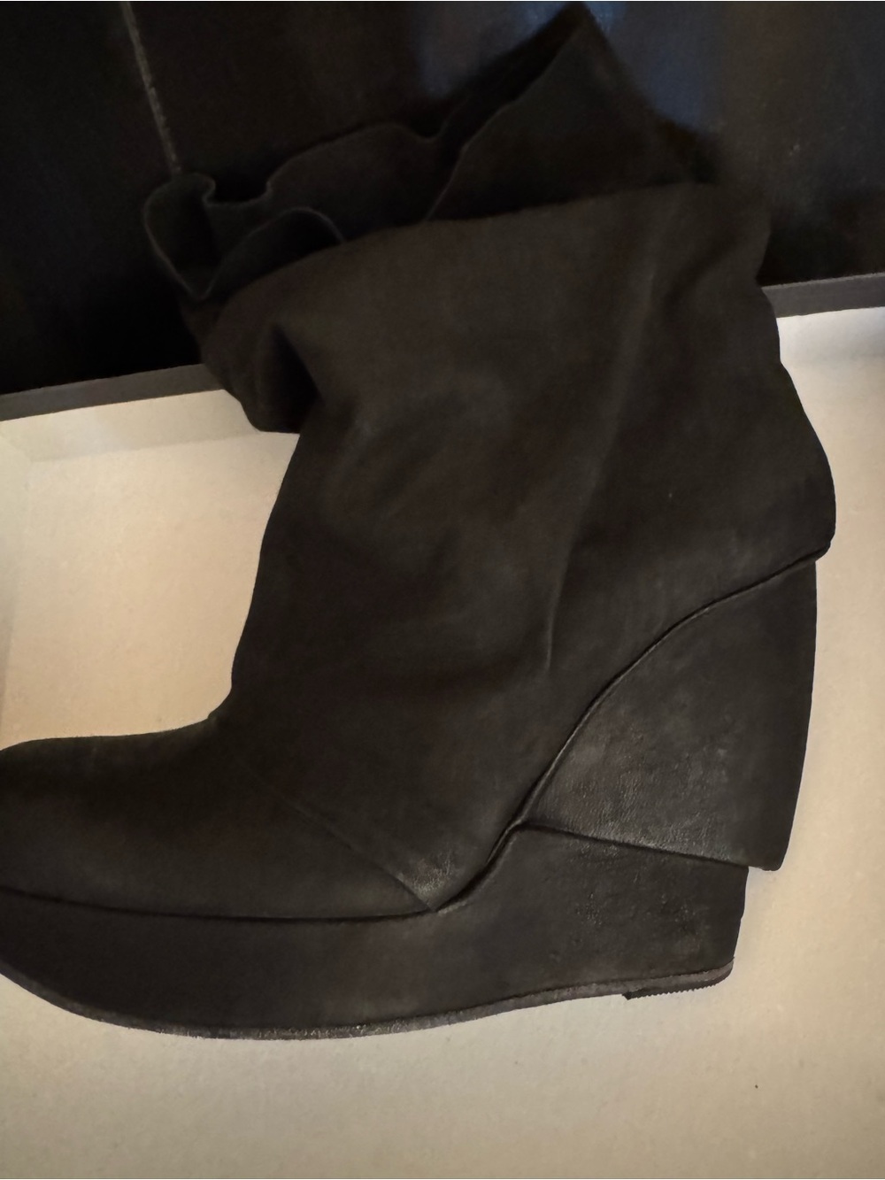 Women's Black Wedge Ankle Boots